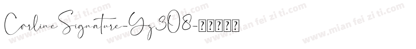 CorlineSignature-Yz3O8字体转换
