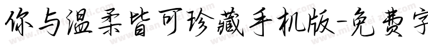 你与温柔皆可珍藏手机版字体转换