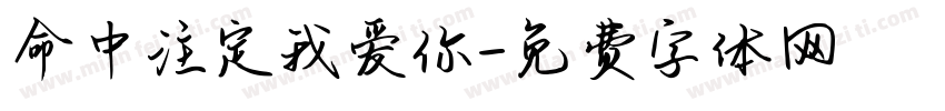 命中注定我爱你字体转换