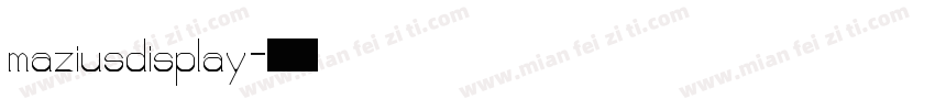 maziusdisplay字体转换