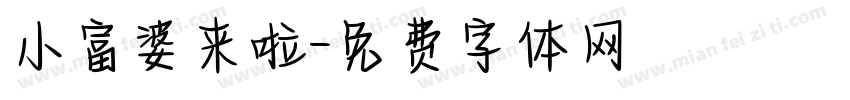 小富婆来啦字体转换