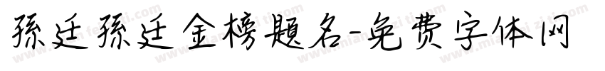 孫廷孫廷金榜題名字体转换