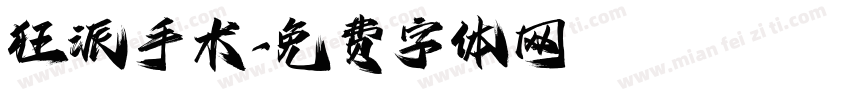 狂派手术字体转换