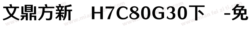 文鼎方新书H7C80G30下载字体转换