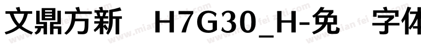 文鼎方新书H7G30_H字体转换