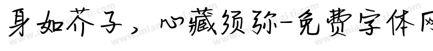 身如芥子，心藏须弥字体转换