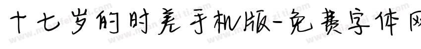 十七岁的时差手机版字体转换