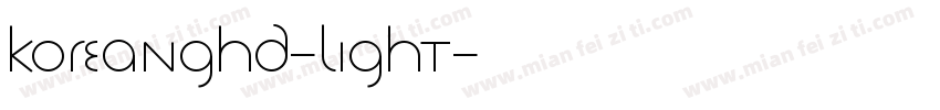KoreanGHD-Light字体转换