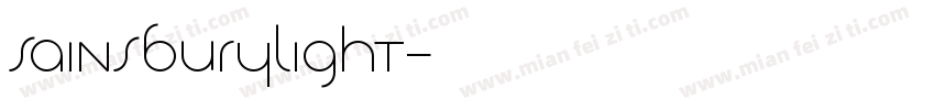 SainsburyLight字体转换