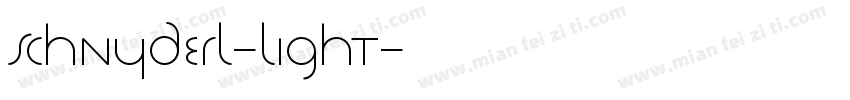 SchnyderL-Light字体转换