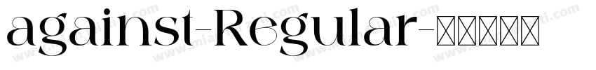 against-Regular字体转换