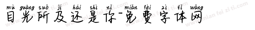 目光所及还是你字体转换