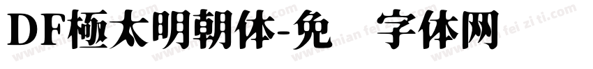 DF極太明朝体字体转换
