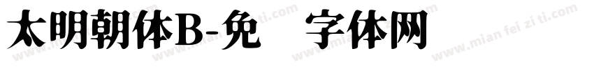 太明朝体B字体转换