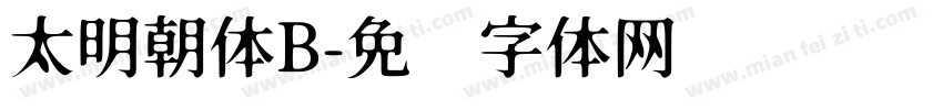 太明朝体B字体转换