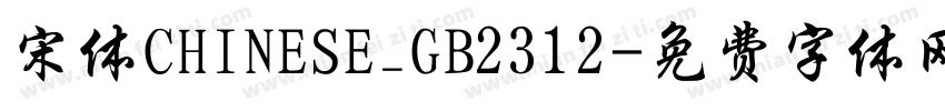 宋体CHINESE_GB2312字体转换