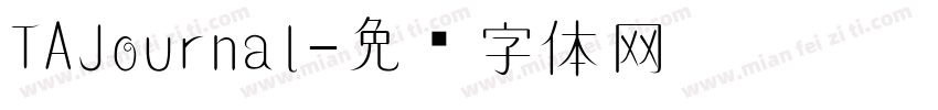 TAJournal字体转换