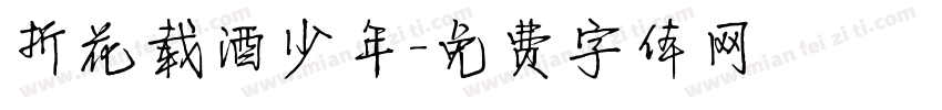 折花载酒少年字体转换