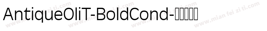AntiqueOliT-BoldCond字体转换