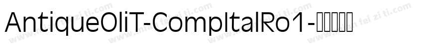 AntiqueOliT-CompItalRo1字体转换