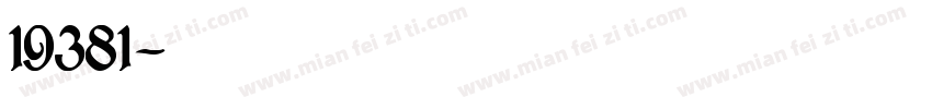 19381字体转换