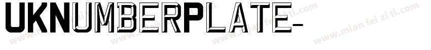 UKNumberPlate字体转换