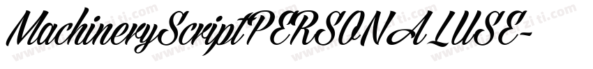 MachineryScriptPERSONALUSE字体转换