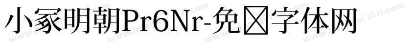 小冢明朝Pr6Nr字体转换