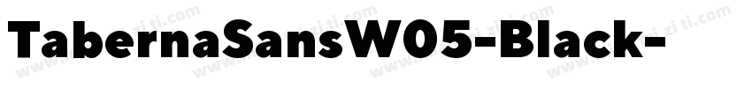 TabernaSansW05-Black字体转换