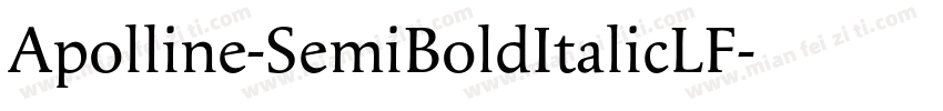 Apolline-SemiBoldItalicLF字体转换