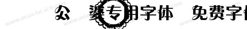 Aa颠公颠婆专用字体字体转换