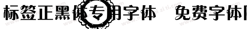 标签正黑体专用字体字体转换