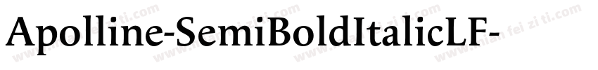 Apolline-SemiBoldItalicLF字体转换