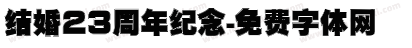 结婚23周年纪念字体转换
