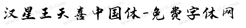 汉星王天喜中国体字体转换
