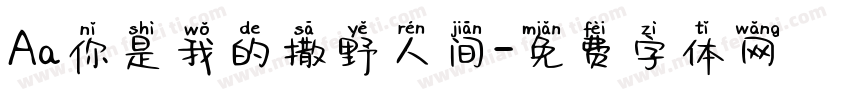 Aa你是我的撒野人间字体转换