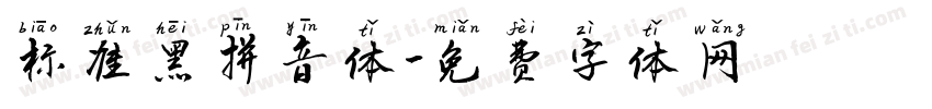标准黑拼音体字体转换