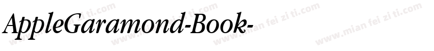 AppleGaramond-Book字体转换
