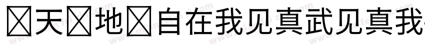 观天观地观自在我见真武见真我字体转换
