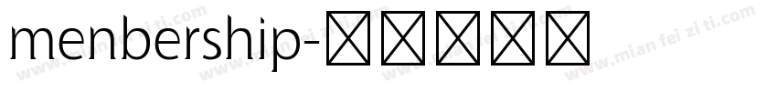 menbership字体转换