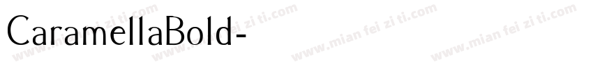 CaramellaBold字体转换