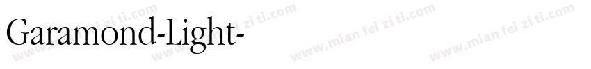 Garamond-Light字体转换