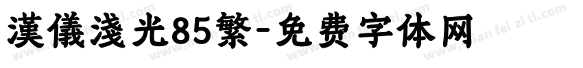 漢儀淺光85繁字体转换