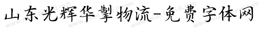 山东光辉华掣物流字体转换