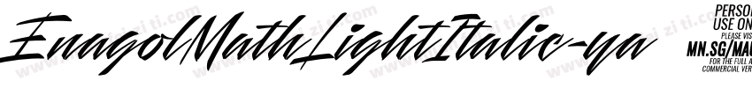 EnagolMathLightItalic-ya3Z字体转换