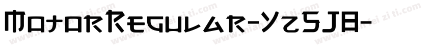 MotorRegular-Yz5J8字体转换