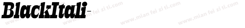 BlackItali字体转换