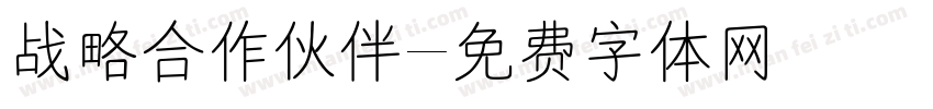 战略合作伙伴字体转换