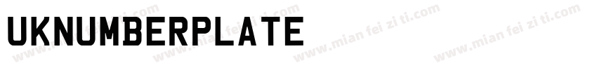 UKNumberPlate字体转换