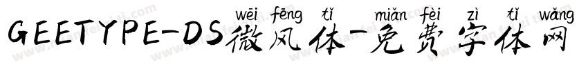 GEETYPE-DS微风体字体转换